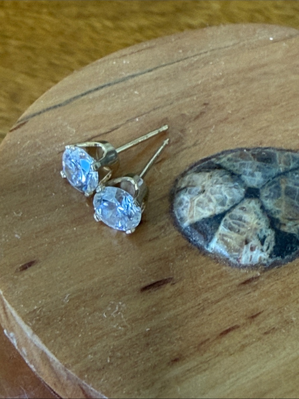 14k gold & CZ studs